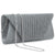 Dasein Rhinestone Frosted Evening Clutch w/Removable Chain Strap (-N)