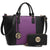 Dasein Two Tone Purses and Handbags for Women Tote Bags