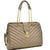 Faux Leather Chevron Quilted Tote
