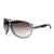Women's Thick Frame Aviator Sunglasses w/ Stripe Accent - Grey/Dark Grey - Dasein Bags