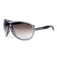 Women's Thick Frame Aviator Sunglasses w/ Stripe Grey/Dark Grey