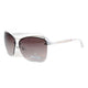 Women's Fashion Sunglasses w/ Hint of Rhinestones & Peek White/Gold