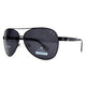 Women's Classic Aviator Sunglasses w/ Simple Side Accent- Black