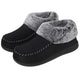 VONMAY Women's Moccasin Suede Bootie Slippers Furry Plush House Shoes