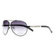 Women's Classic Aviator Sunglasses w/ Logo Accent- Black