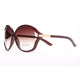 Anais Gvani Chic Open Temple Fashion Sunglasses - Burgundy