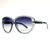 Classic Round Sunglasses w/ Soft Pointy Angles and Side Metallic Accent - Grey - Dasein Bags