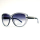 Classic Round Sunglasses w/ Soft Pointy Angles and Side Metallic Grey