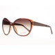 Oversized Fashion Sunglasses w/ Quilt-like Texture Design Brown