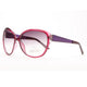 Oversized Fashion Sunglasses w/ Quilt-like Texture Design on Side - Purple