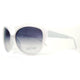 Oversized Fashion Sunglasses w/ Quilt-like Texture Design White