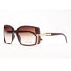 Classic Square Frame Sunglasses w/ Gold Lined Accent - Brown
