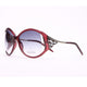 Oversized Fashion Sunglasses w/ Pop Out Mosaic Design - Red
