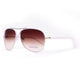 Classic Unisex Aviator Sunglasses - White