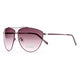 Ultra Thin Classic Unisex Frame Sunglasses w/ Oblong Lenses Purple