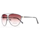 Ultra Thin Classic Unisex Frame Sunglasses w/ Oblong Lenses - Brown