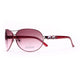 Women's Glitzy Fashion Aviator Sunglasses w/ Gem Stones Red