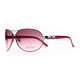 Women's Glitzy Fashion Aviator Sunglasses w/ Gem Stones- Red