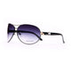 Women's Glitzy Fashion Aviator Sunglasses w/ Gem Stones Black