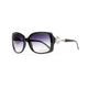Women's Square Frame Sunglasses w/ Princess Jeweled Accent Black