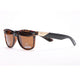 Classic Wayfarer Frame Sunglasses - Brown Marble