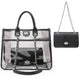 Large Clear Tote Bag Top handle Bag for Women Handbag Purse 2 Sets