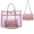 Large Clear Tote Bag Top handle Bag for Women Handbag Purse 2 Sets