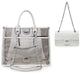 Large Clear Tote Bag Top handle Bag for Women Handbag Purse 2 Sets (-N)