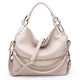 Dasein Gold-Tone Quilted Trendy Hobo Bag with Multi Shoulder Straps (7350-N)