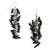 Firecracker Inspired Chandelier Earrings with Black Beads