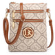 Dasein Monogram Logo Faux leather crossbody with DS emblem