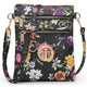 Dasein Soft Faux Leather Gold-Tone Messenger Bag  Crossbody (7051s-N)