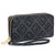 Women Fashion Zipped Around Wallet With Removable Wristlet Strap
