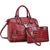 Structured Satchel with Buckle Snap Zipped Top Closure and with Matching wristlet