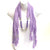 Interlocking Silver Tone Piece Scarf with Wooden Look Beads and Silver Tone Bead