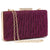 Glistening Frosted Evening Clutch with top snap clasp closure and with removable chain strap