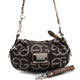 Women's Petite Logo Monogram Cross Body/Shoulder Bag w/ Croco Trim