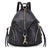 Faux Leather Front Zipped Backpack with side pockets