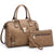 Dasein Structured Satchel with Zip Top Closure and Matching Wristlet