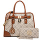 Dasein Medium Leather Satchel Chain  Strap with Matching wallet