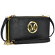 Monogram Logo Emblem Double layer with Shoulder and Wristlet Strap