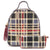 Plaid Design Patent Leather Backpack with Matching wallet