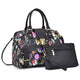 Structured Satchel with Zip Top Closure and Matching wristlet (12-C)