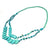 2-Strand Turquoise Chip Beaded Circle Necklace