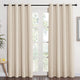 Vonmay  Solid Color Grommet Woven Blackout Curtain, Two Panels