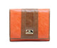 Dasein Petite Genuine Leather Tri-fold Wallet (Orange Brown)