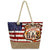 MARCO M KELLY Large Beach Tote Bags for Women Vintage Route 66 Style Canvas Travel Tote Bag with Zipper Gift Shoulder Purses