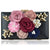 Women Flower Evening Bag Prom Cocktail Clutch with Pearl Beaded