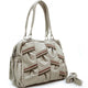 Dasein Multi Color Stripe shoulder bag with removal shoulder strap