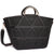 Medium Classic Tote Bag with Front Crosshatch patch and Round Gold Trim Handle
